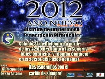 Municipio de San Antonio invita a recibir el 2012 con fuegos artificiales desde la bahía