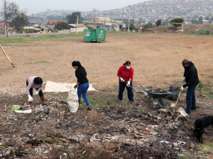 Equipo Territorial realiza jornada de limpieza comunitaria