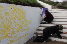 Ciudad se llena de colores con nueva intervención artística en escalera y muro de Barrancas